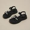 688-10 Two women in cool slippers 2025 new summer fairy wind flat bottom one-word drag Roman beach sandals