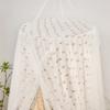 3-Door Round Mosquito Net All-in-One Bed Canopy No-Install Home Bedroom Use Breathable Gauze Bow Bear Nebula Patterns