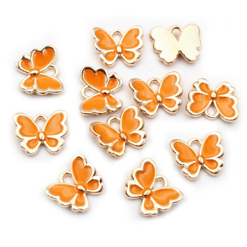 20pcs Small Enamel Butterfly Charms Pendant 10x13mm Alloy DIY Jewelry Making Accessories Findings for Necklace Bracelet Earrings