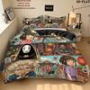 Away Pattern Bedding Quilt Set Quilt Cover Pillowcase Home Birthday Gift(1 * duvet cover + 2 * pillowcase, without core)