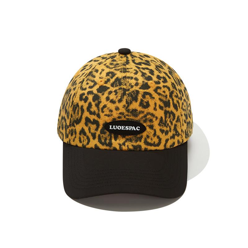 

Spring new leopard print color matching baseball cap men s and women s fashion personality versatile street trend sunshade cap Adjustable жовтий