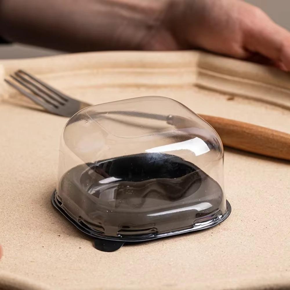 50pcs Square Moon Cake Packaging Tray Dust-proof Baking Packaging Box Moon Cake Boxes Bakery