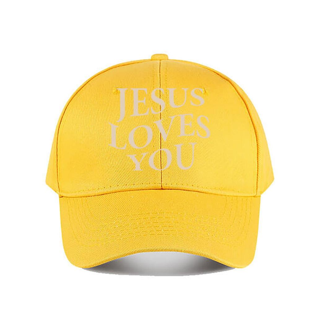 Jesus Loves You Christian Canvas Wall Art Baseball Cap Fashion Unisex Sunhat Womens Outdoor Sports
