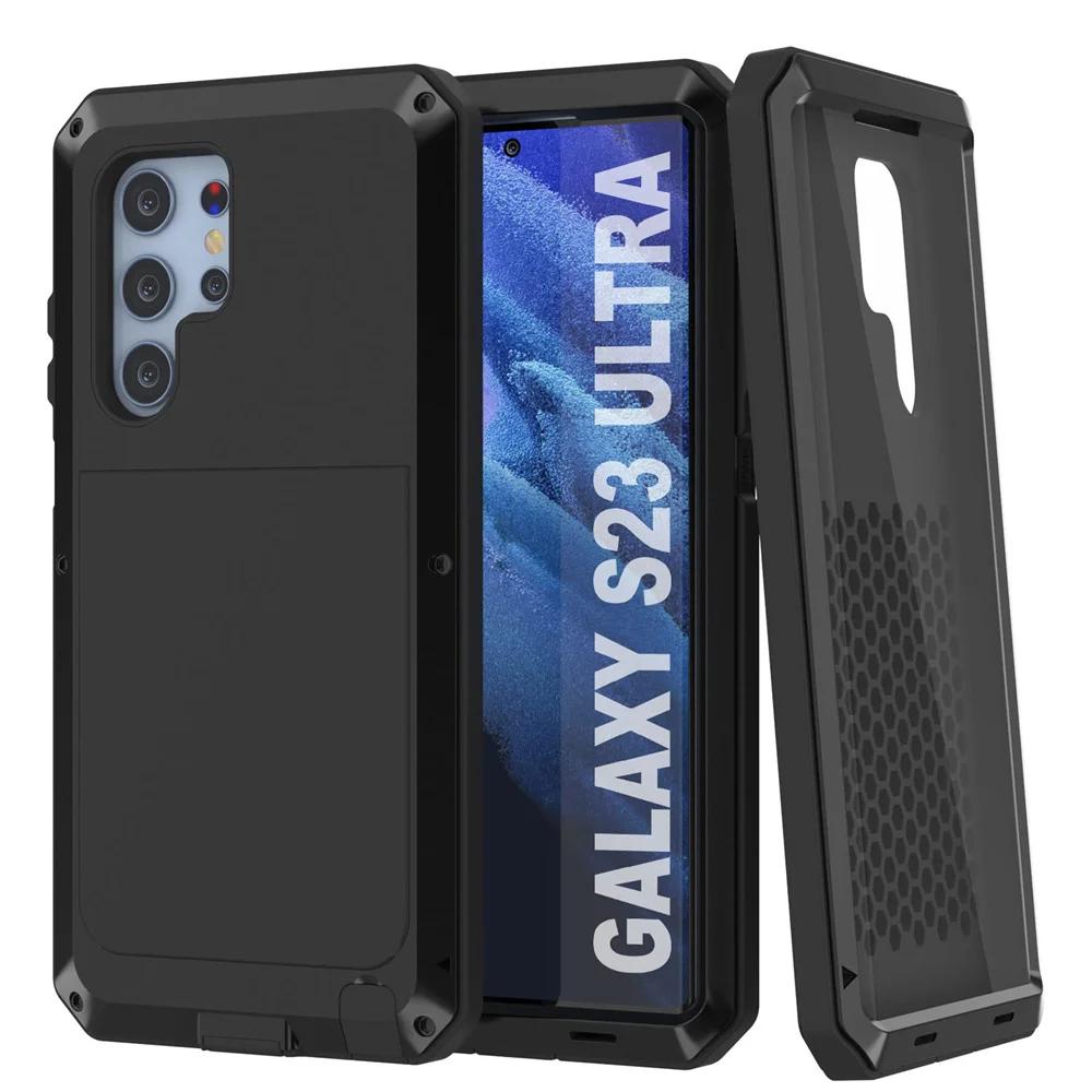 Case for Samsung Galaxy S24 S23 S22 S21 S20 Ultra Note 20 10 Pro S9 S10 Plus S10E Heavy Duty Protection Armor Metal phone Cover