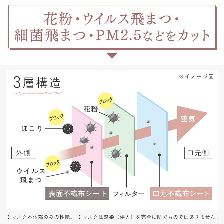 IRIS OHYAMA Fashionable Mask Nonwoven Regular Pale Beige RN-FA30SXQ, 30-Count, Fabric, Size,