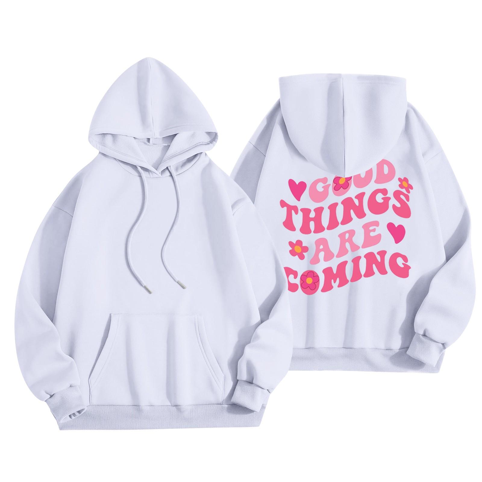 

Женская модная повседневная универсальная повседневная толстовка с капюшоном, повседневная толстовка с длинными рукавами и нашивками сверху XXXL белый