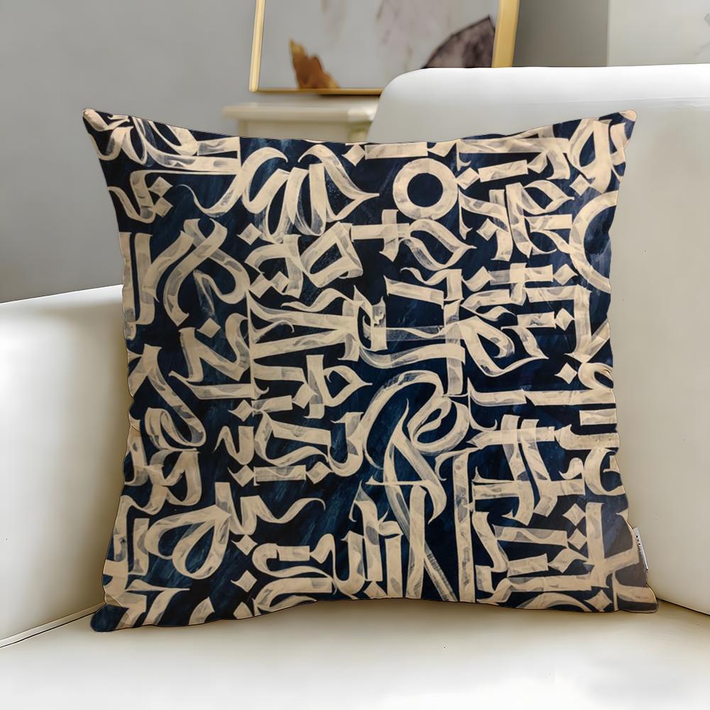Stylish Ppokras Lampasier Cushion Cover Soft  EasyWash Pillow Case  Versatile for Couch Bed Travel and Office