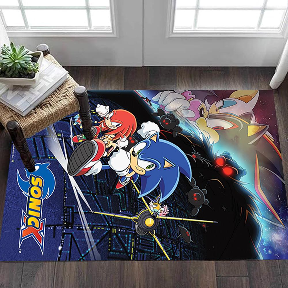 Sonic & Shadow: Speed Clash Decoration,Carpet,Living Room,Bedroom, Non-slip,Square rug