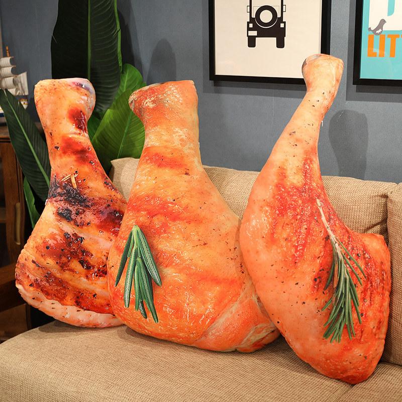 Creative Simulation Large Chicken Leg Throw Pillow Plush Toy Roasted Chicken Leg Doll Home Sofa Cushion Pillow Rag Doll