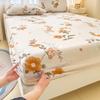 1pc Flower Printed Bed Sheet with Elastic Single/Queen/King Mattress Protector Plant Style Fitted Bed Sheets sabanas 150x190