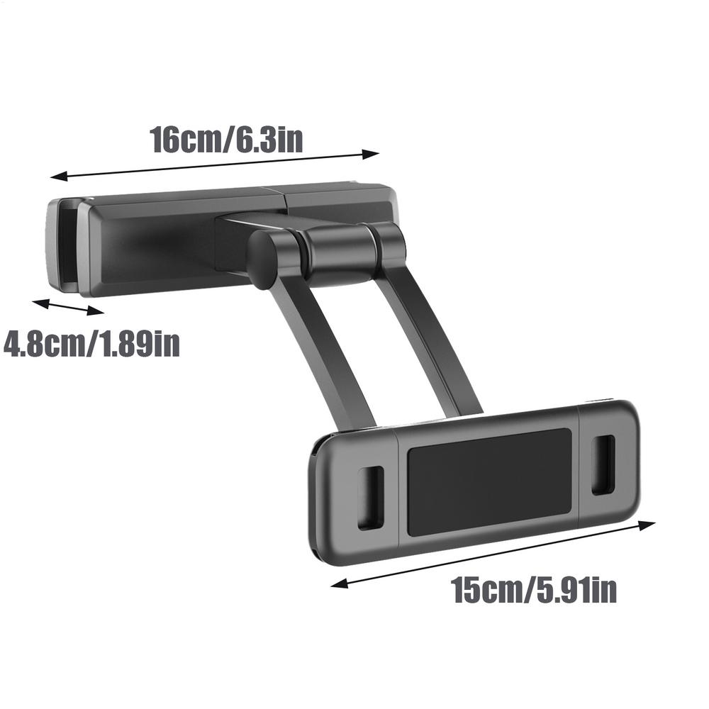 Tablet Holder For Car Adjustable Headrest Phone Mount Space-Saving Tablet Stand Vehicles Must Haves For Travel Navigation Daily