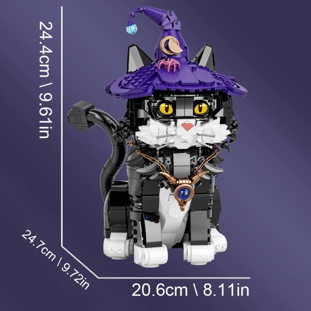 Creative Technical Assembly Bricks Magic Cat Building Blocks MOC Model STEM Educational Toys Christmas Gift for Adults Kids