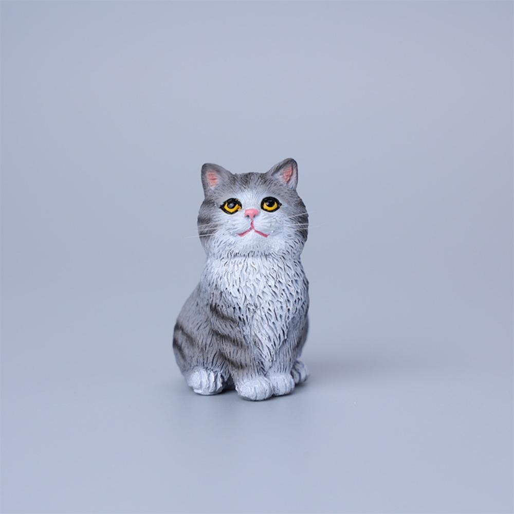 Simulation Cat Ornament Sitting Cat Decoration Creative Cat Pet Model Desktop