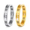 European and American Furnace Roman Numeral Ring Hollow Couple Men's and Women's Alphabet Ring