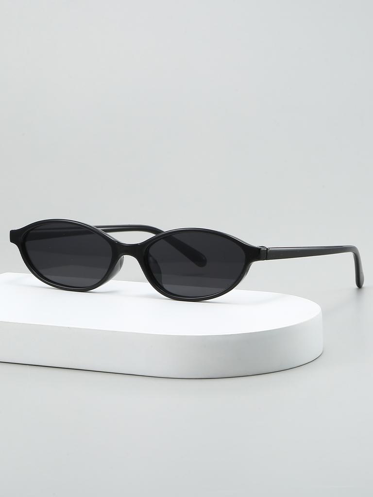 1Pc Oval Small Frame Fashionable Basic Decorative Glasses Lightweight Portable and Durable Perfect for Holiday Gifts