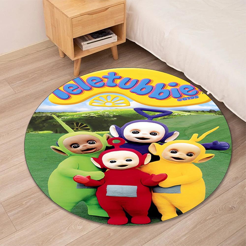 Teletubbies Printed Round Rug Carpet Chair Rug Area Rug Entryway Doormats,for Office Chair Living Room Bedroom Kitchen Room.