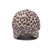 Cotton Pattern Leopard Baseball Cap Unisex Curved Brim Sun Hat For Casual Wear