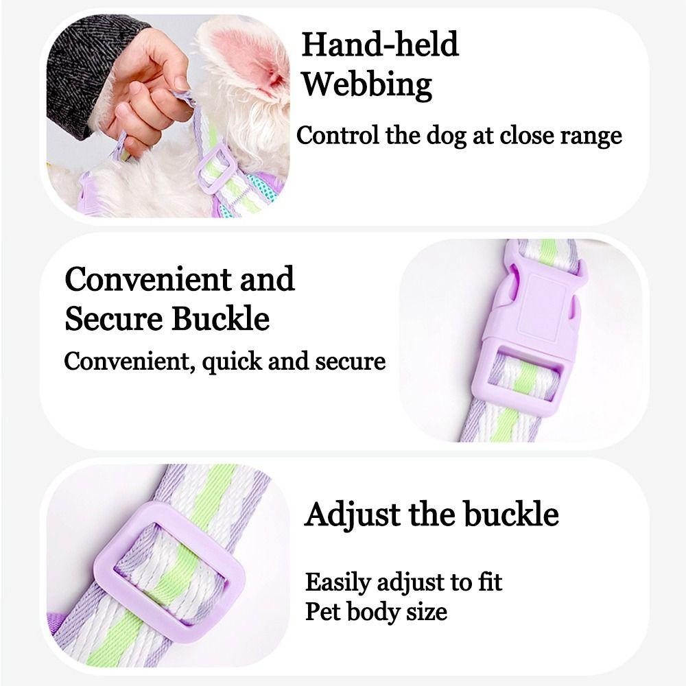 with Traction Rope Pet Walking Vest Adjustable Dog Collars Leash Set  Dog Accessories