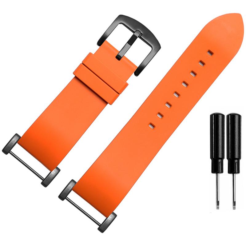 

Для Suunto Expedition Core Source Tuoye 3V Фторкаучуковый ремешок для часов Водонепроницаемый спортивный силиконовый ремешок для часов Резиновый ремешок для часов