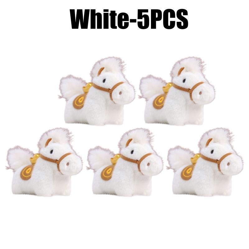 Year Of The Horse 2026 Plush Keychain Lucky Money Ingot Foal Doll Soft Stuffed Animal Toy For Kids New Year Gift Collectible