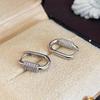 2024 High-End Oval Zircon Geometric Earrings: New Luxury Fashion Design