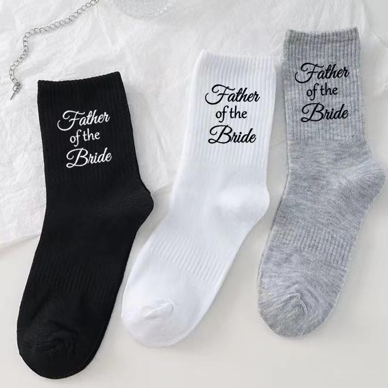 1 pair The Bride/The Groom socks for wedding decoration, creative wedding gifts for the groom and bride, Bridal Shower Party