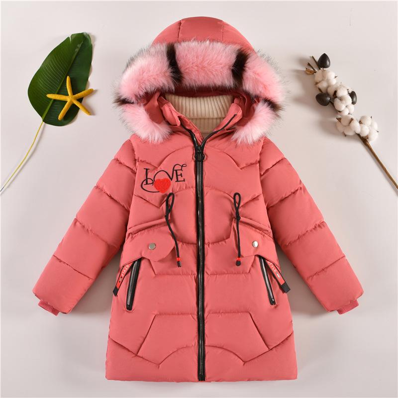 Jaqueta de desenho animado para meninas adorável inverno quente e estiloso casaco engrossado para meninas para clima frio