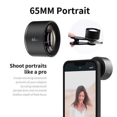Smartphone Lens 65mm Portretlens Voor iPhone & Android Telefooncameras Voor Iphone 16 15 14 13 12 Pro Max Tablets & Laptop Webcams