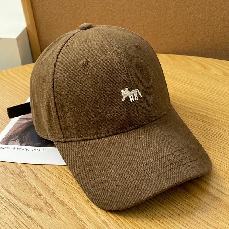 Grinding little fox baseball cap women's spring and autumn increase and deepen wide-brimmed sunscreen cap versatile couple sports cap