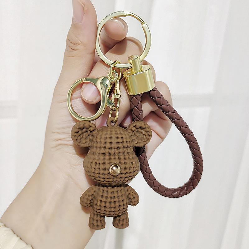 Chaveiro de Urso de Pelúcia Cartoon Criativo Exquisite Boneca Pingente de Bolsa para Carro Presente Fofo