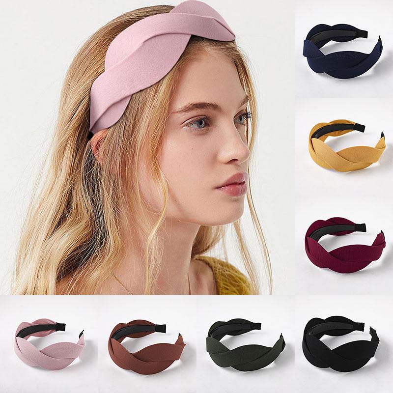 Girls Lovely Thick Twist Velvet Headband Weave Women Hair Hoop Hair Accessories