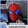 Electrically Blinking Spider-Man Mask with Light-Up Eyes - Perfect for Christmas Cosplay