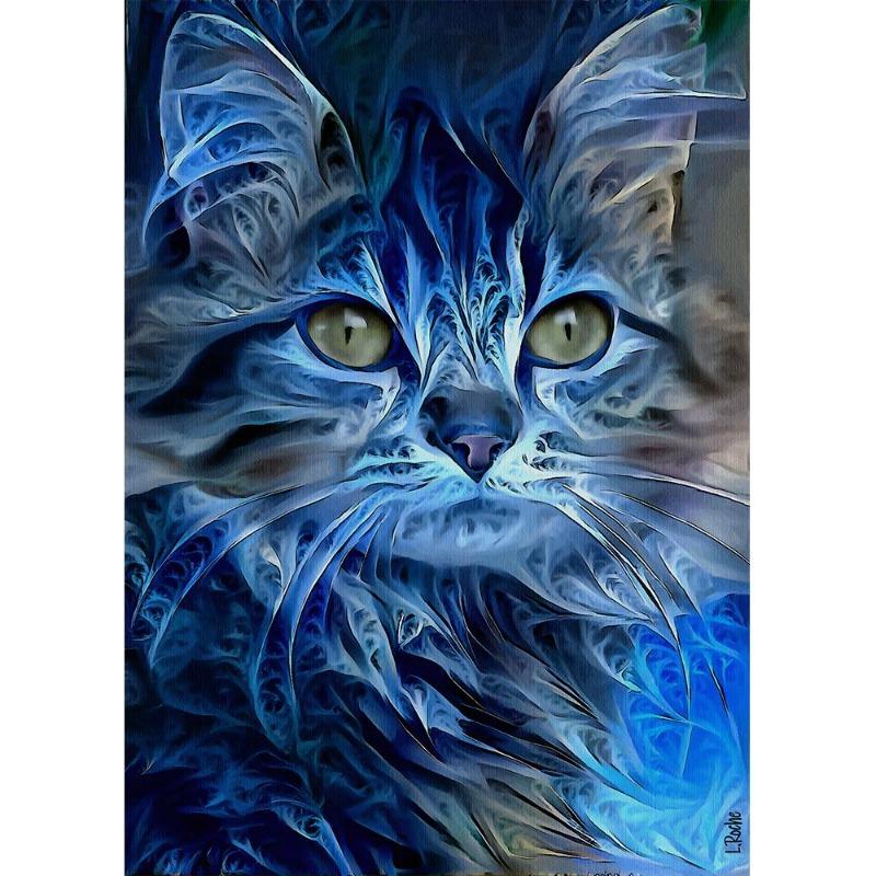 Canvas painting, wall painting, abstract watercolor posters with cats, cute animals, oil painting with a print for the modern house,