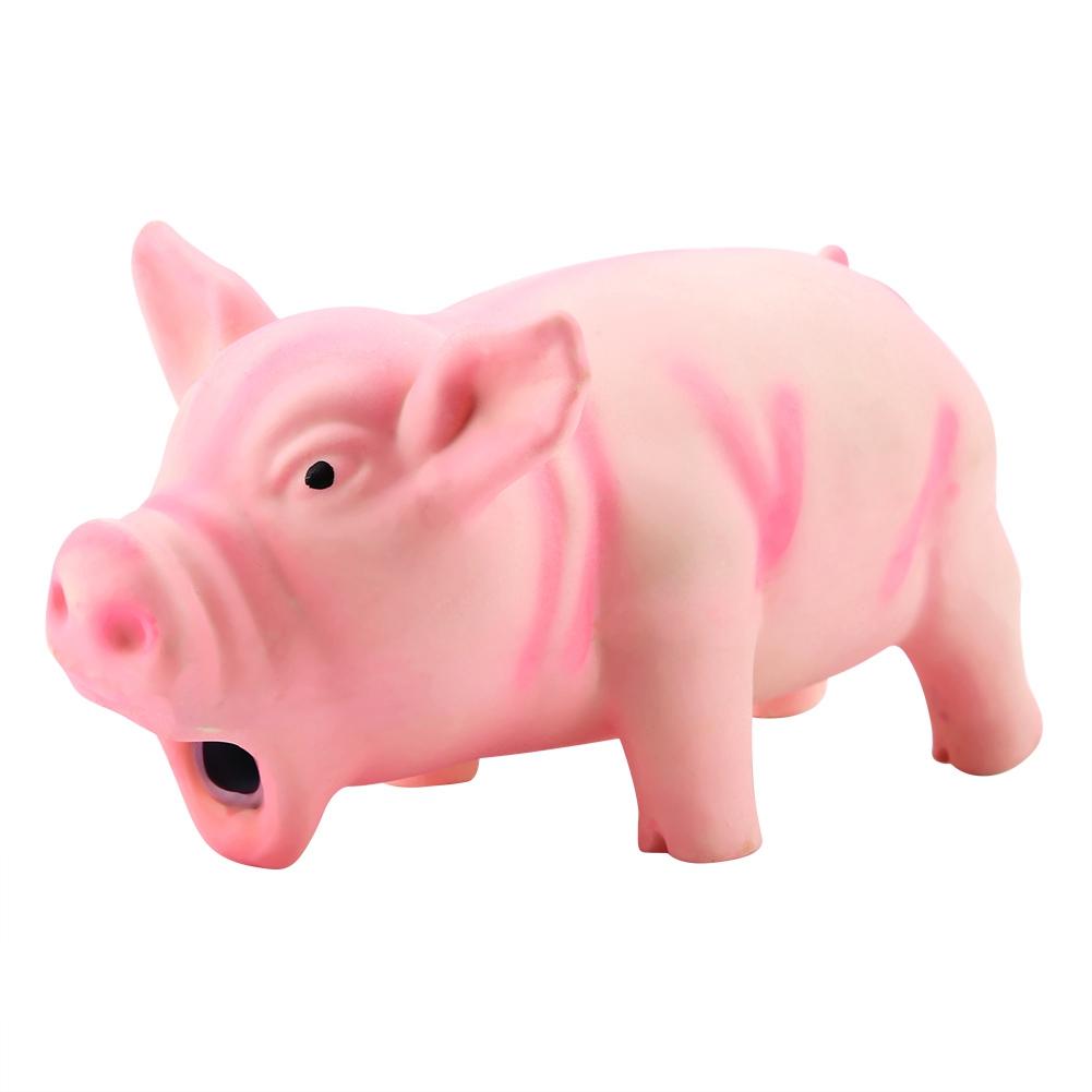 Cute Pig Grunting Squeak Latex Pet Chew Toys for Dog Puppy Toy