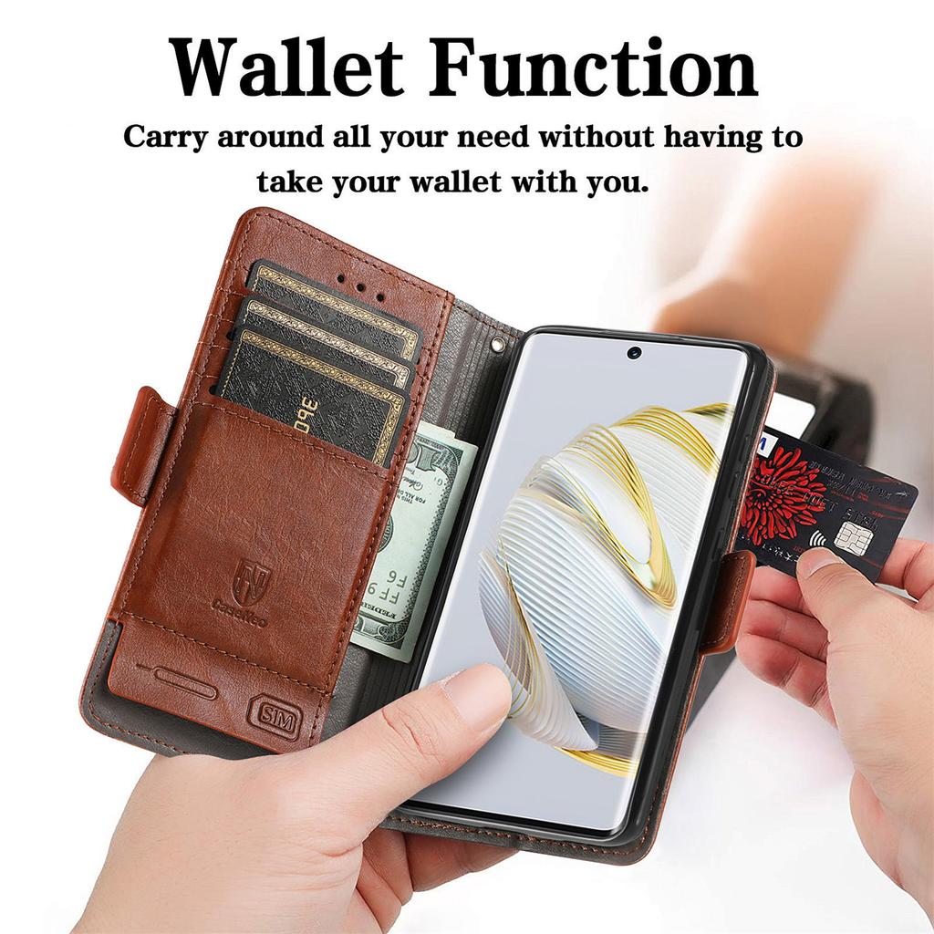 Multifunktionellt magnetiskt flipfodral i läder för Huawei nova/Honor-serien. Nova 9-Nova 14/Honor X6a-Honor 400... Där mode möter funktion