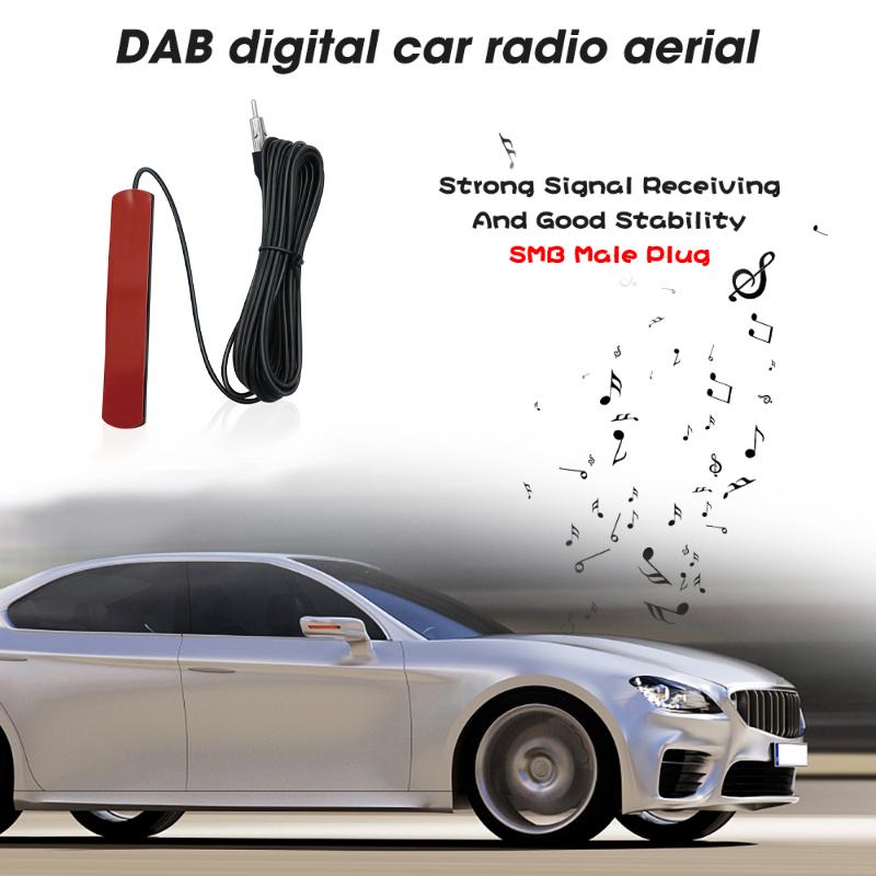 Car Radio Antenna AM FM Electronic Radio Antenna Front Windshield Signal Amplifier Booster 12V Universal Antena Booster 5/3m