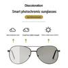 Men's Square Foldable Color-Changing Polarized Sunglasses with UV Protection for Driving and Fishing