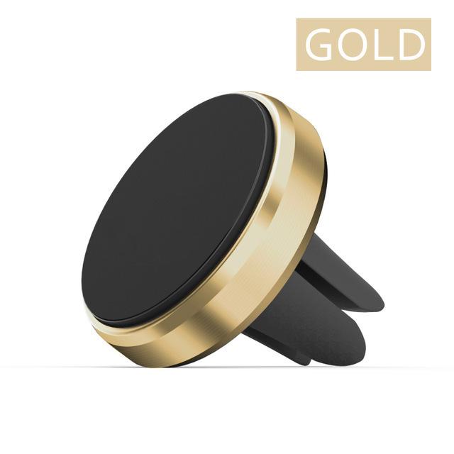 

Универсальный магнитный автомобильный держатель для вентиляционного отверстия золотой