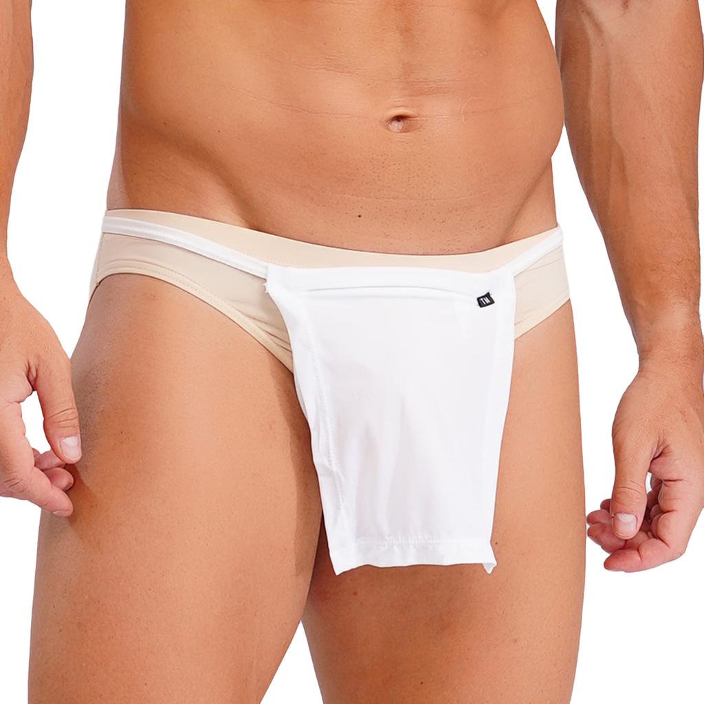 Comfortable Men‘s Cotton Underwear T-back Thong with Distinctive Waistband Loincloth Style
