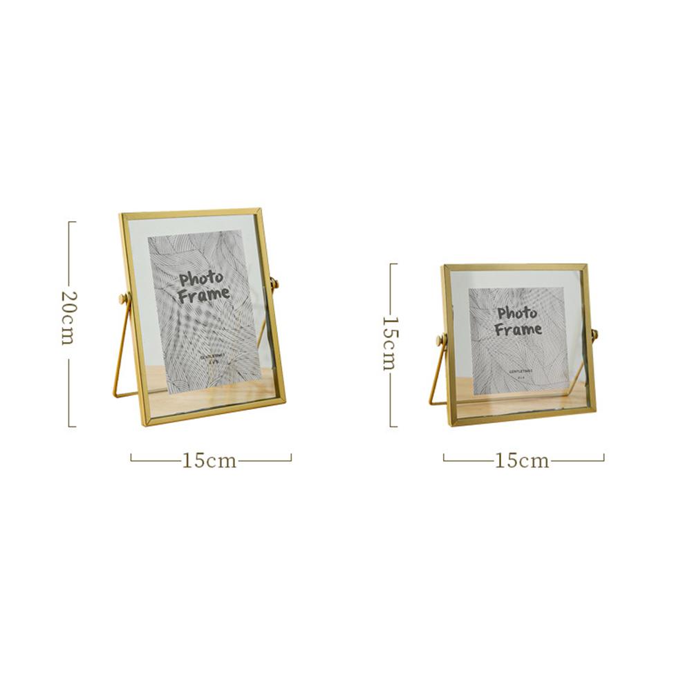 4palcový 6palcový skleněný fotorámeček pro kutily Ručně vyráběný kreativní jednoduchý rámeček na obraz ze sušených květin Minimalistický stolní ornament