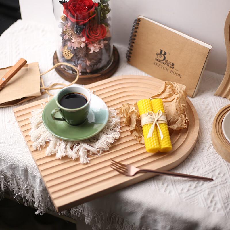ZISIZ Wooden Ripple Serving Tray