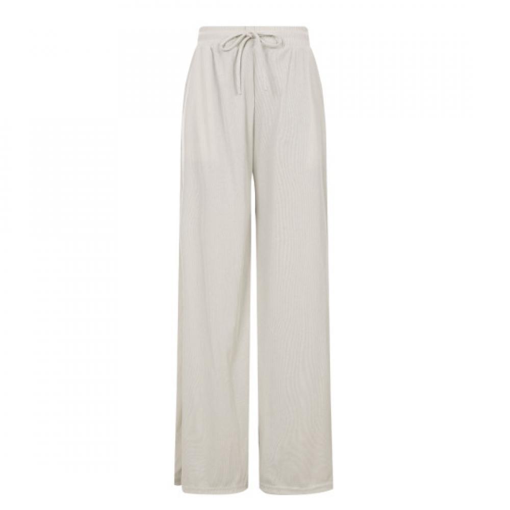 Shop   Women Waistband Ribbed Two Pocket Wide Fit Pants Ivory Pic Wpt 20563