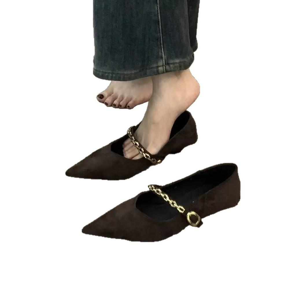 High Heel Shoes For Women Elegant Suede Pointed Toe Slipon Formal Office Wear