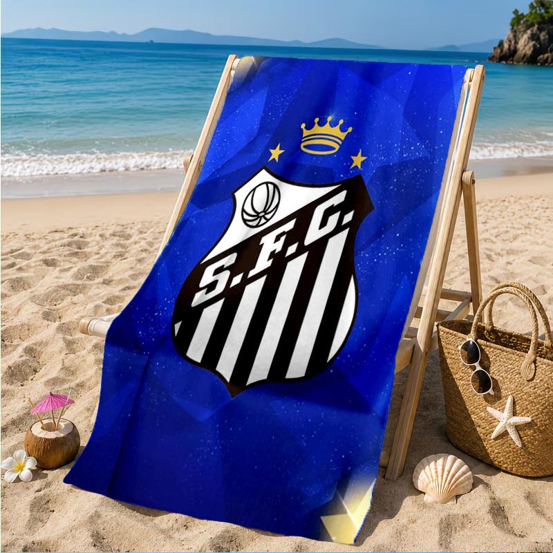 Fc Crest Design Printed Microfiber Beach Towel, Soft And Absorbent, Quick-Dry, Ideal for Summer Travel, Beach Essential, Swimming Pool