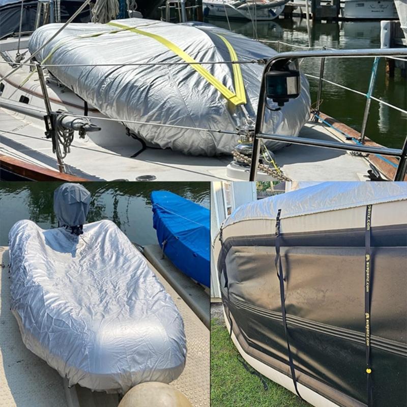 Waterproof Dustproof UV Resistant Boat Cover Easy To Clean Inflatable Boat Cover with Storage for Small Vessels Kayaks