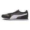 Puma Cabana Run Comfortable Versatile Leather Shock Absorption Non-Slip Low-Top Marathon Running Shoes Unisex Sneaker Black Gray 373393-01