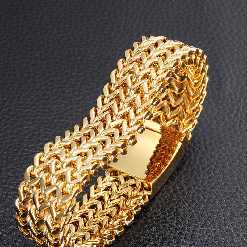 European & American Titanium Steel Men's Fish Scale Bracelet