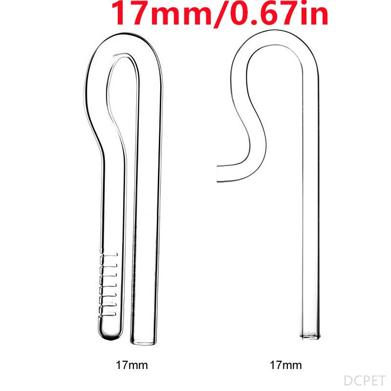 Clear Glass Lily Pipe Outflow and Skimmer Inflow With Suction Cup 13mm 17mm For Aquarium Planted Fish Tank Aquatic Filter System