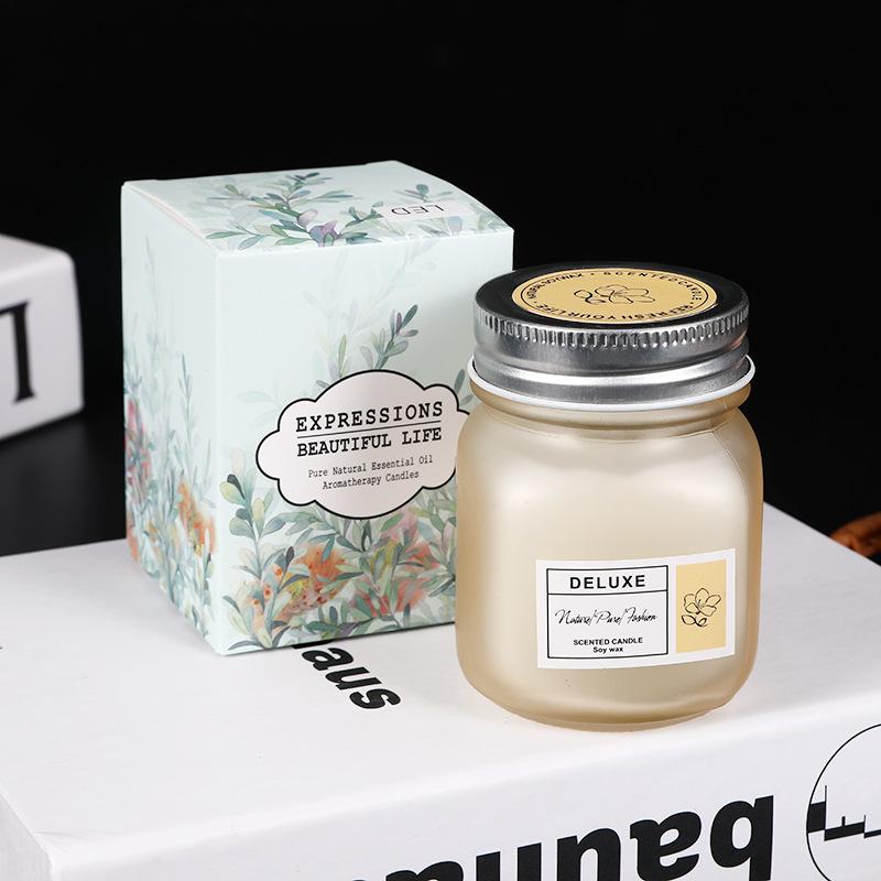Sealed Jar Glass Aromatherapy Candle Home Creative Fragrance-free Souvenir Candle