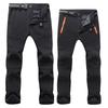 Men's and Women's Windproof Fleece Slim-Fit Softshell Ski and Hiking Pants for Autumn and Winter